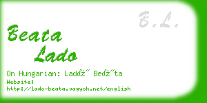 beata lado business card